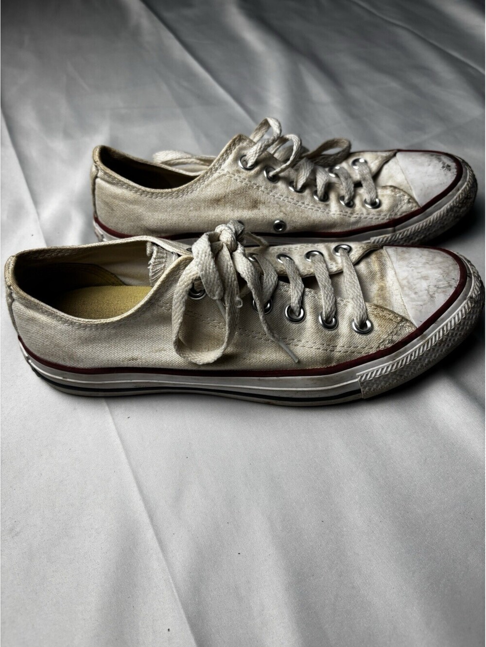 Converse All Star White Canvas Sneakers Size 7.5